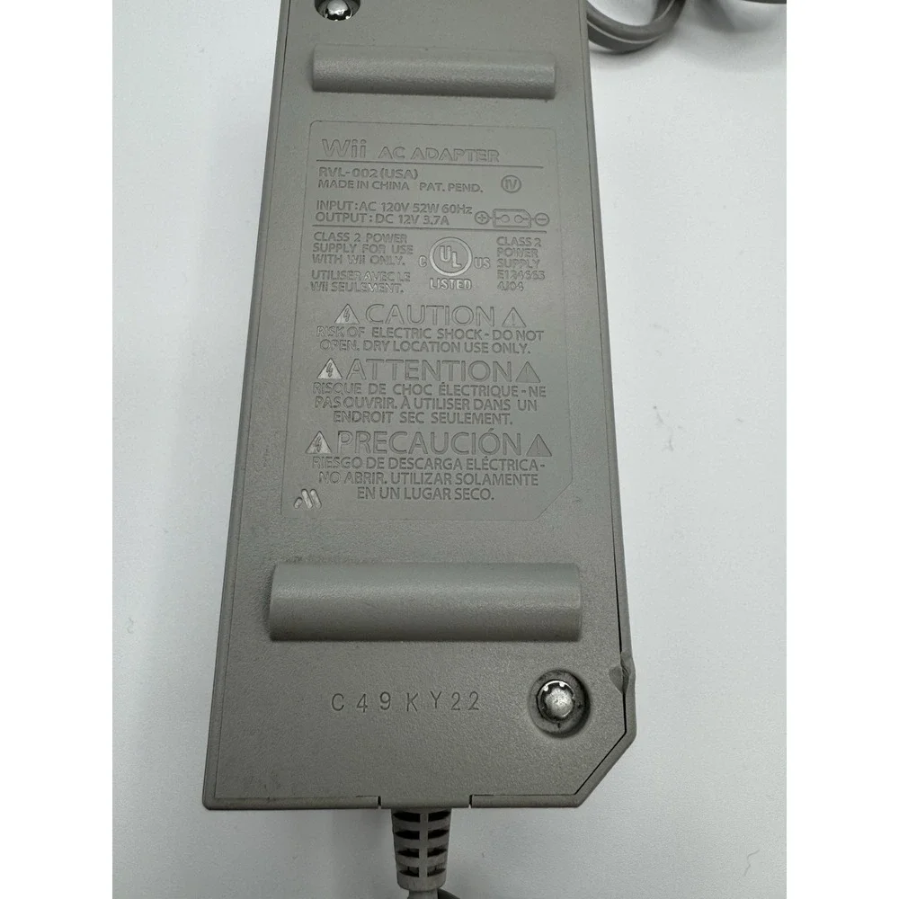 Genuine Nintendo Wii Power Supply RVL-002 - Original OEM AC Adapter